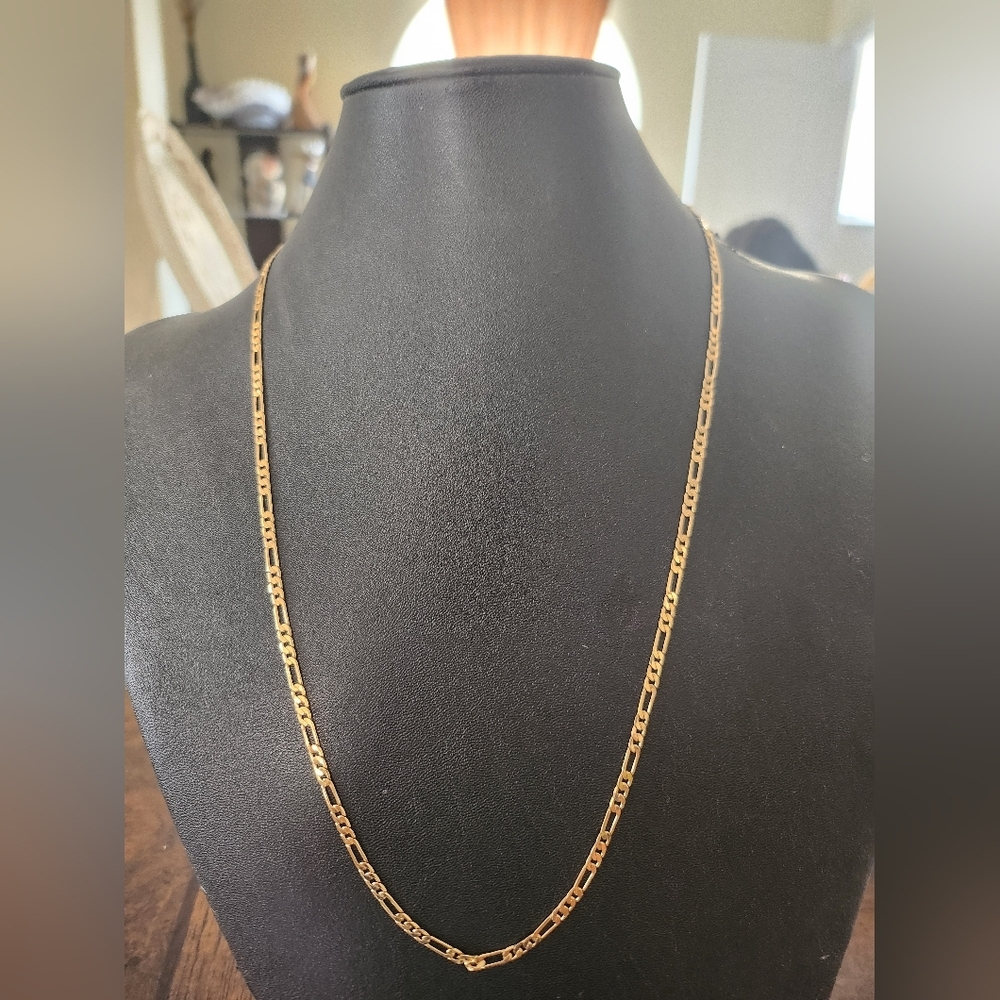 18k GF Figaro Chain Necklace